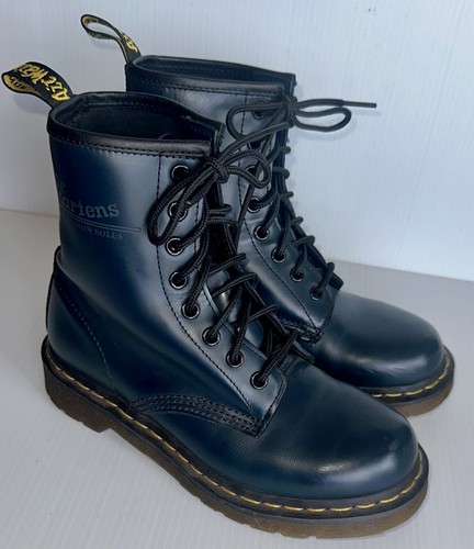 Blue doc martens - leather, lace