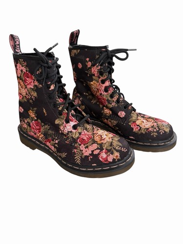 Doc martens black floral - martens,